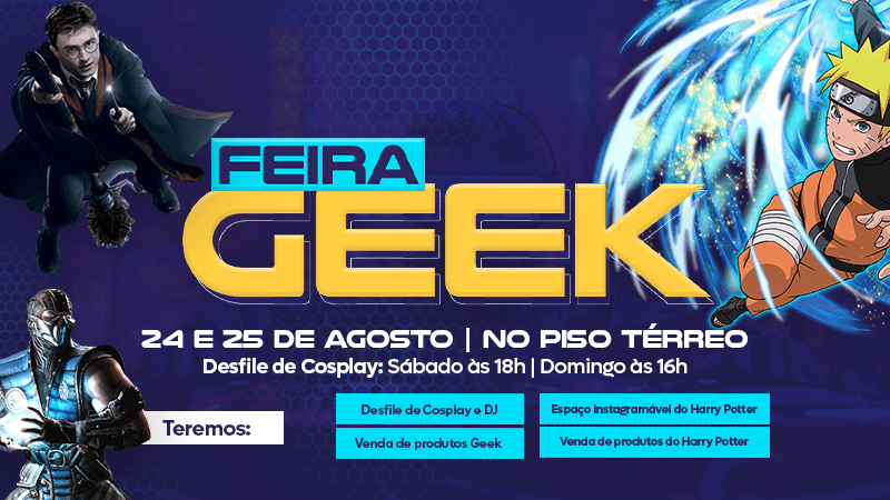 Ilustração do evento: Patteo Urupema Shopping promove 1ª Feira Geek