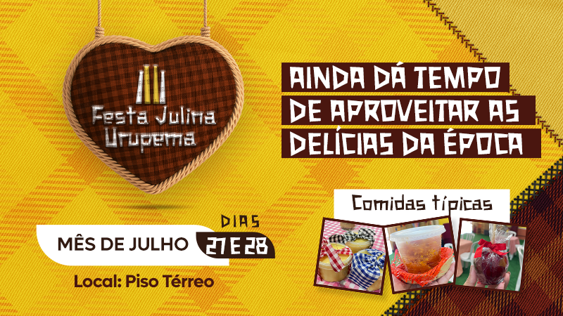 Ilustração do evento: Patteo Urupema Shopping promove festa julina no fim de semana