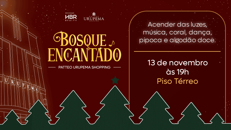 Ilustração do evento: Patteo Urupema Shopping inaugura luzes e decoração de Natal na próxima quinta-feira; Papai Noel chega dia 29